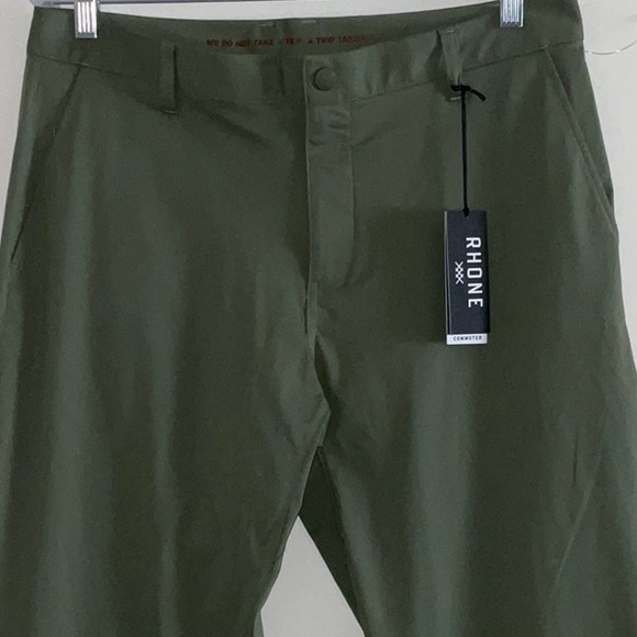 RHONE COMMUTER GOLF PERFORMANCE FLEX PANTS SAGE GREEN 36x36 NWT